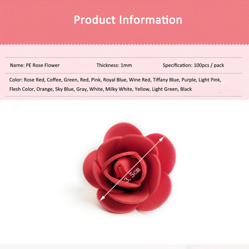 500 шт. искусственные розы из пены 3 см|Искусственные и сухие цветы| |