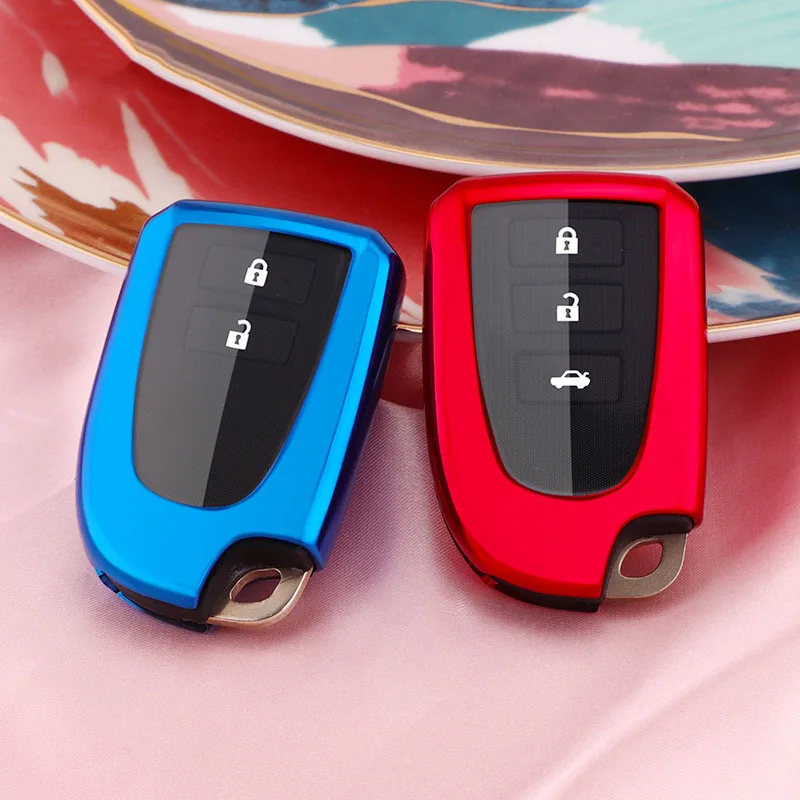 

TPU Car Key Cover Key Case For Toyota yaris vios 2/3/4 button key holder full protect Accessories