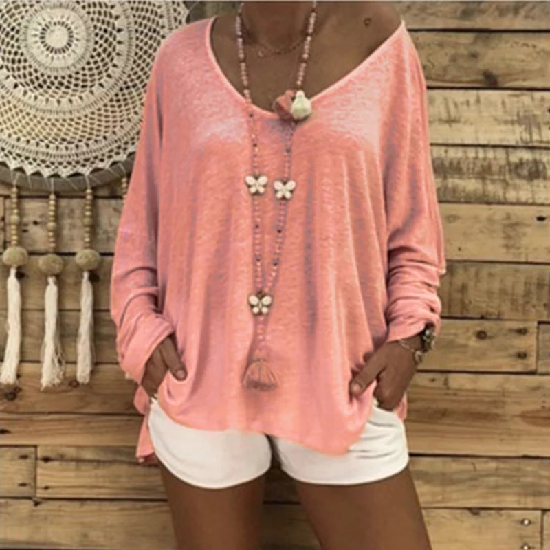 Taniafa/большие размеры модные женские топы весна осень свободные футболки с