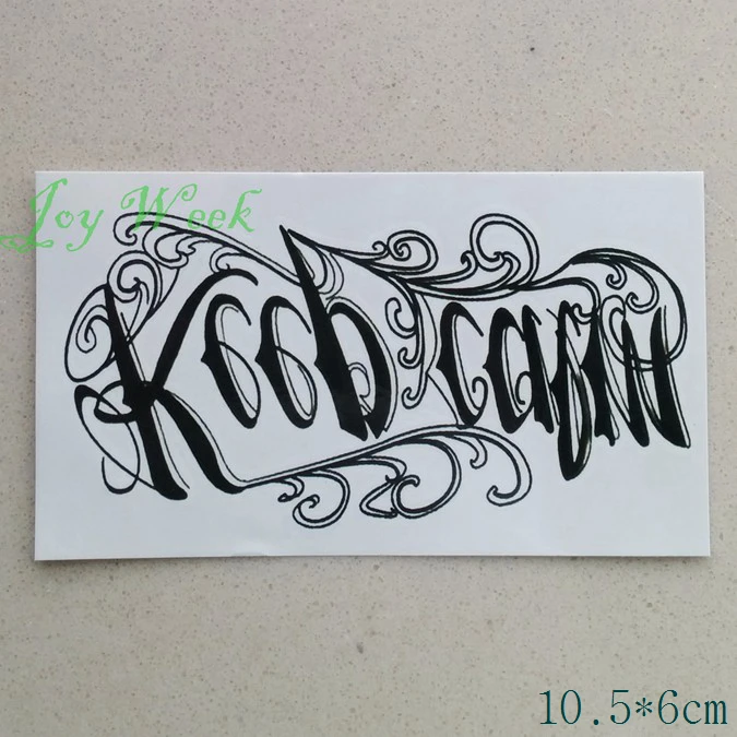 Водонепроницаемая Временная тату-наклейка &quotkeep calm&quot английские буквы слова