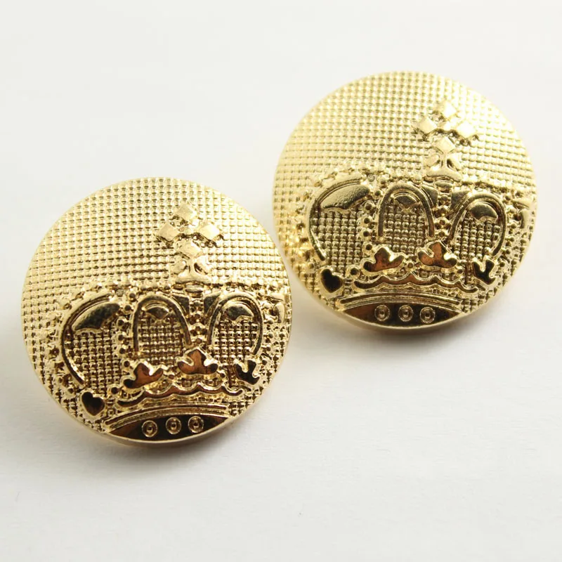 10 шт. металлическая Золотая пуговица в стиле ретро для одежды металлические