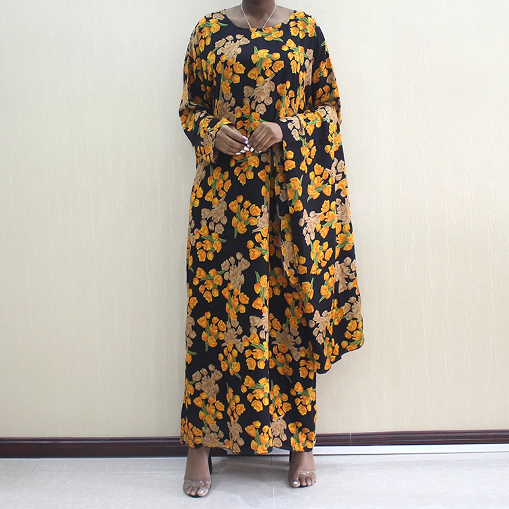 Африканские платья для женщин 2020 Высокое качество Чистый хлопок Золотой принт