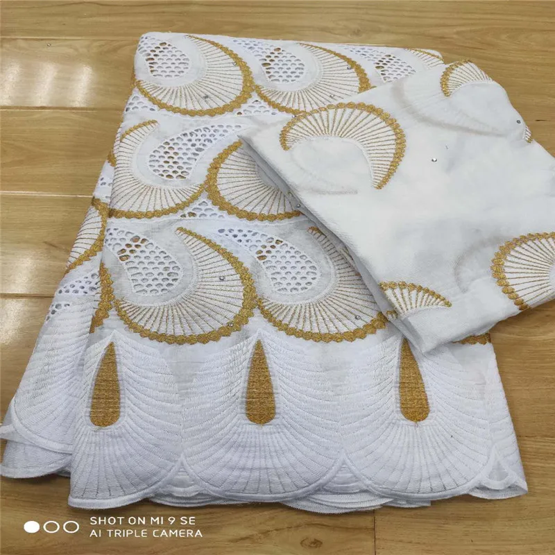 

Swiss voile lace in Switzerland high quality 5+2 Swiss lace fabric newest Dubai beads lace 100% cotto African French fabric 3L05