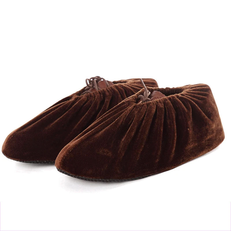 1 пара фланелевая обувь унисекс нескользящая однотонная моющаяся многоразовая