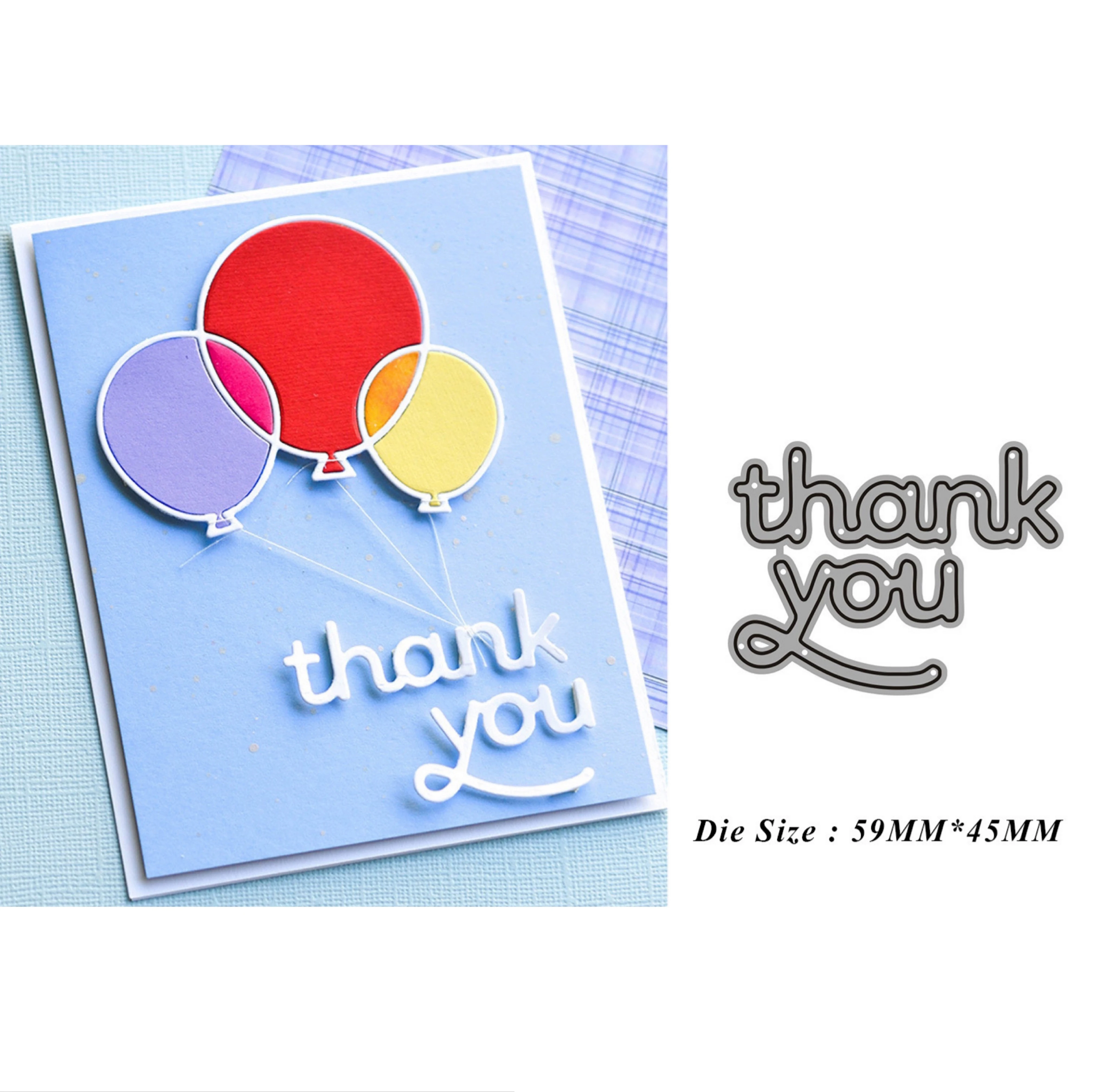 

Thank you letter 2021 New Metal Cutting dies Scrapbook Mold Making Greeting Card Craft DIY Art Paper Cut die