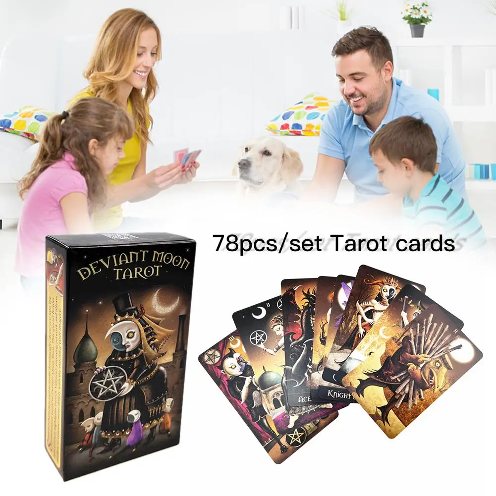 78 шт. английская настольная игра Deviant Moon Tarot версия карты для вечерние и Вечерние