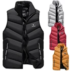 2021, модная куртка, жилет без рукавов, Весенняя термальная модель, повседневные пальто, мужской хлопковый жилет, мужской утепленный жилет
