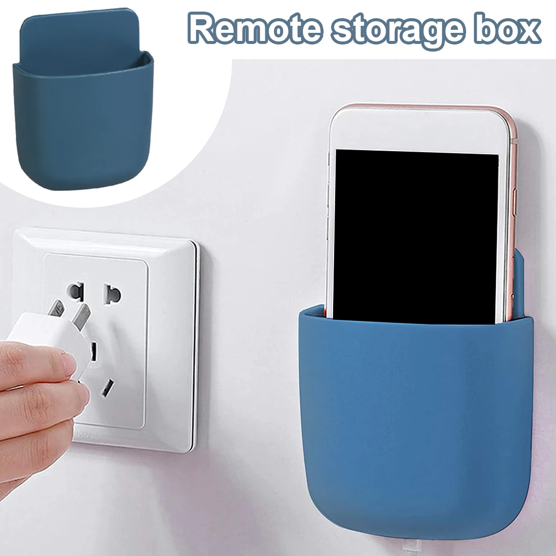 

Remote storage box air conditioner TV mobile phone plug bracket Wall mounted storage box Anti-wear and anti-fall