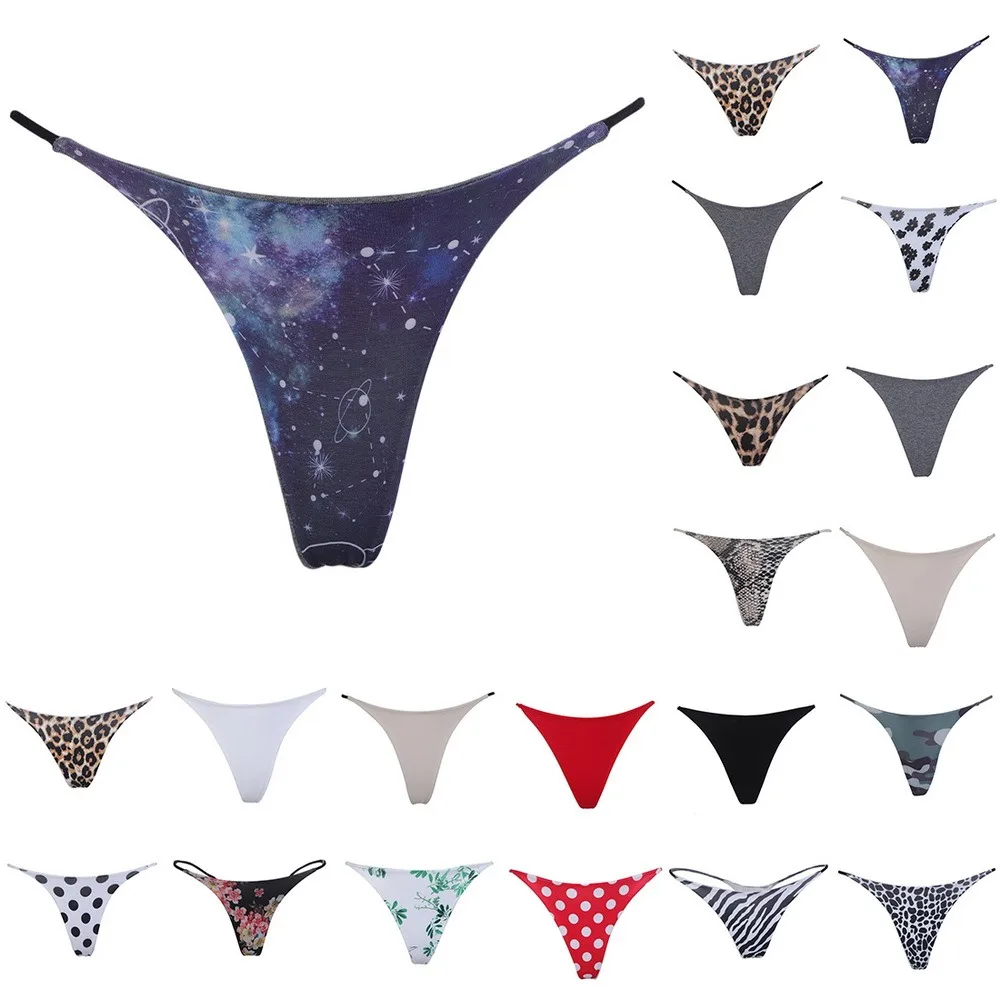 

WENYUJH 25 Colors Women Panties Underpant Seamless Thong Hot Temptation Low Waist T-back Lingerie Femlae Underwear G String
