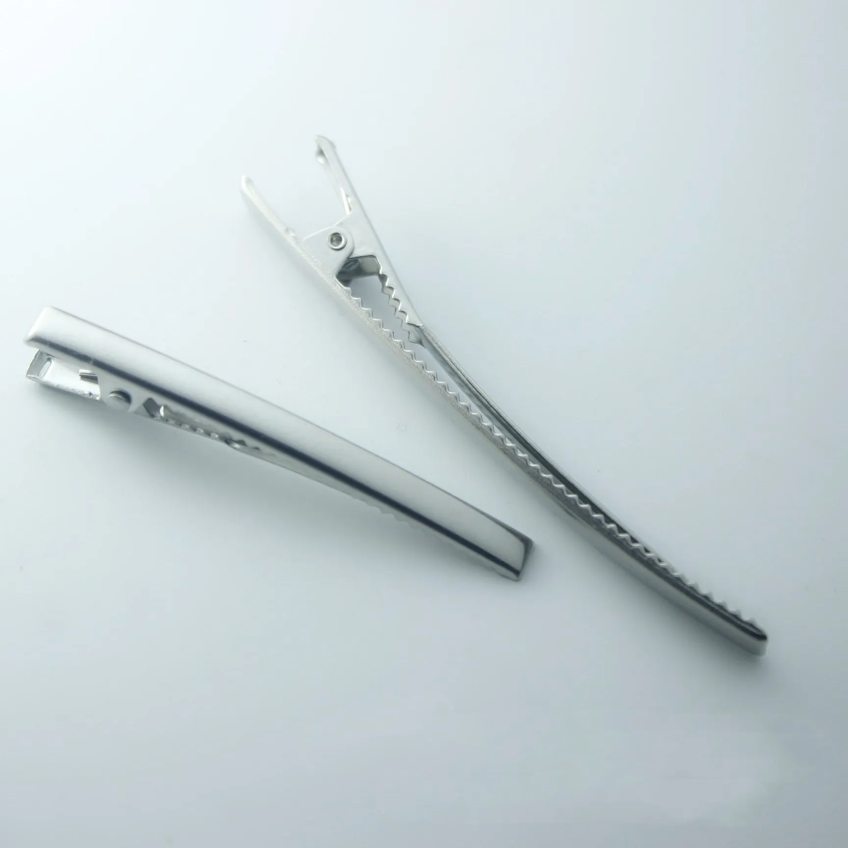 50pcs Stainless Steel Flat Single Prong Alligator Hair Clips Crocodile Barrette for Bows DIY Hairpins Gifts Craft | Украшения и