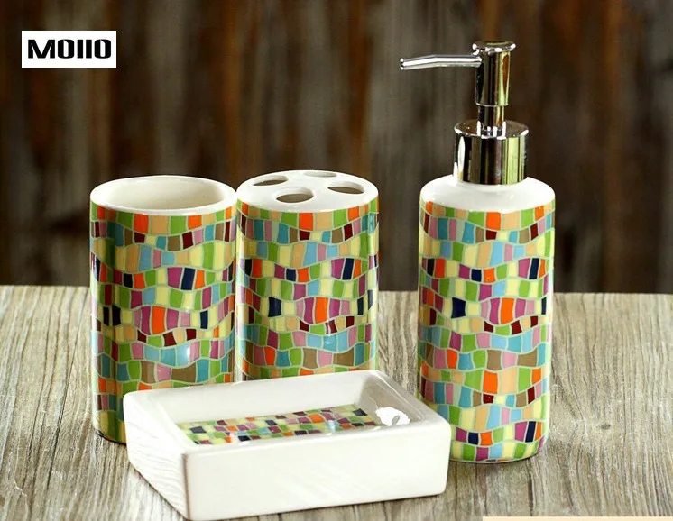 Набор для ванной комнаты 4 шт./компл. диспенсер мыла с имитацией камня/держатель