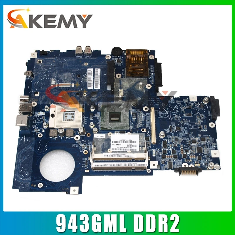 

AKEMY LA-3711P For Toshiba Satellite P200 P205 K000051420 Laptop Motherboard 943GML DDR2 without Graphics Slot Free CPU