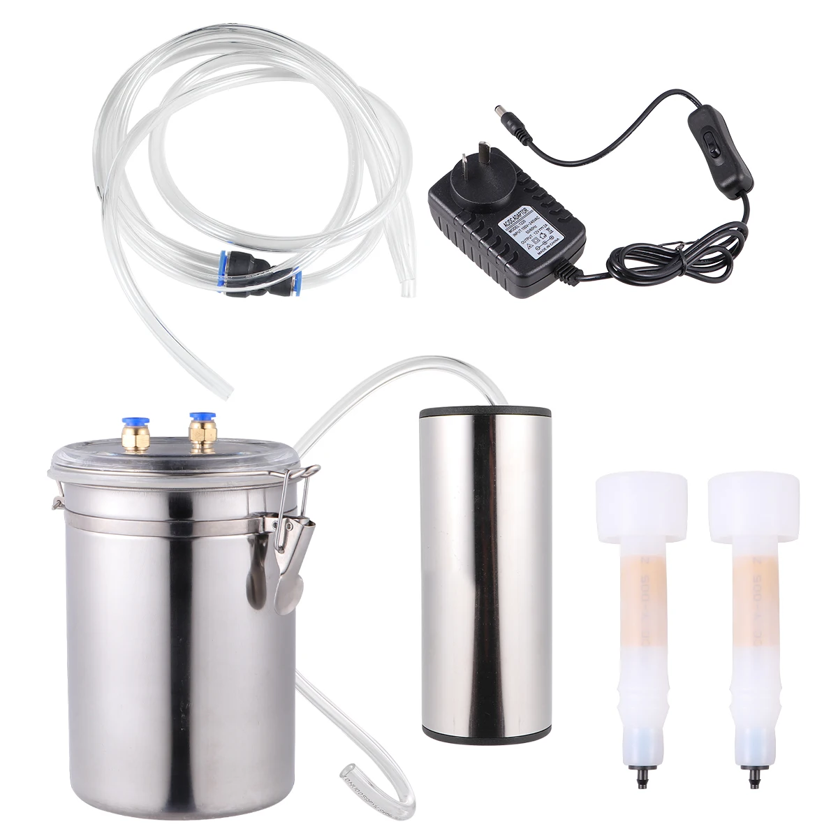 

Электрическая Доильная машина 2 л, бытовой вакуумный насос из нержавеющей стали для козы, овцы, с вилкой для Великобритании, Европы, Австрали...