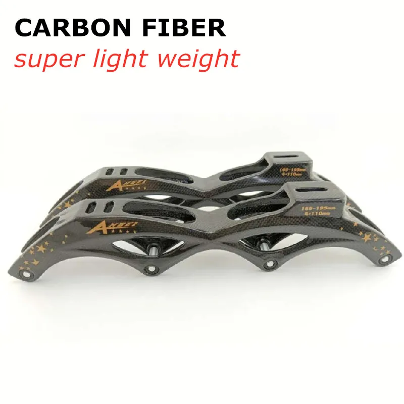 New Arrival Carbon Fiber 4X110mm speed frame with 165mm 195mm mount slot super light weight fibre 110mm 4 wheels skating base