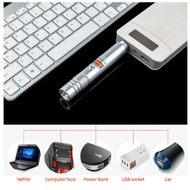 2021 Новый USB Перезаряжаемые лазерный по выгодной цене указатель ручка вспышки