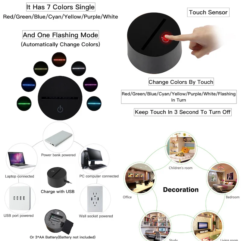 

Musical Instrument Piano 3d Light Night Light Usb Touch Sensor Light Home Decor Atmosphere Child Pianoforte Table Lamp Bedroom