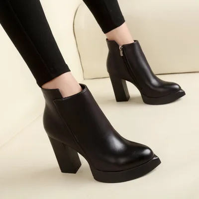 Женские непромокаемые ботильоны осенние туфли оксфорды на молнии высоком