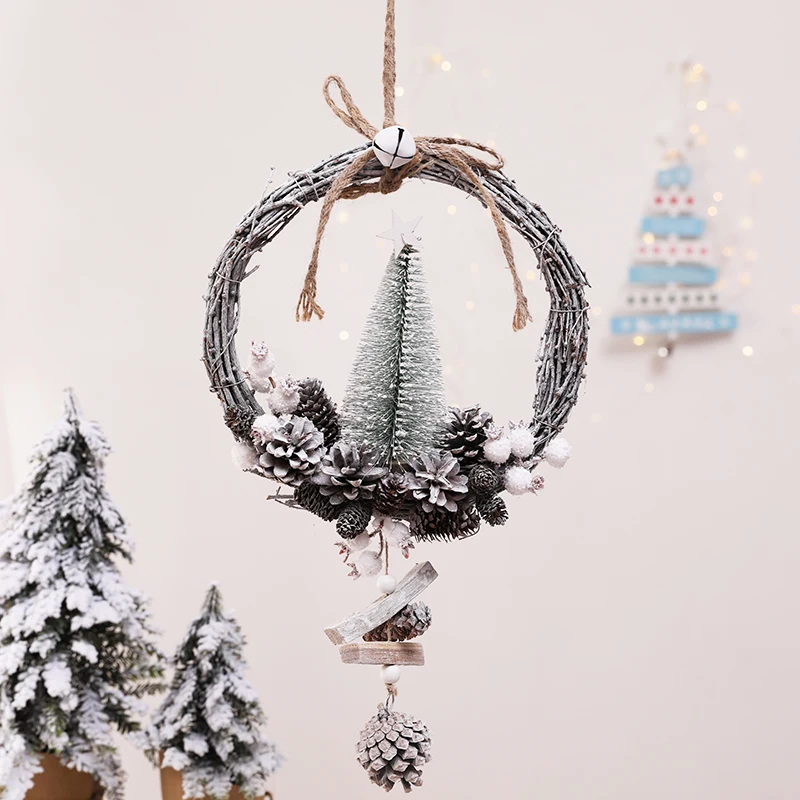 

Holiday Christmas Decorations Pine Cone Tree Garland Pendant Background Wall Ornaments Decoration Photography Landscape Dress Up