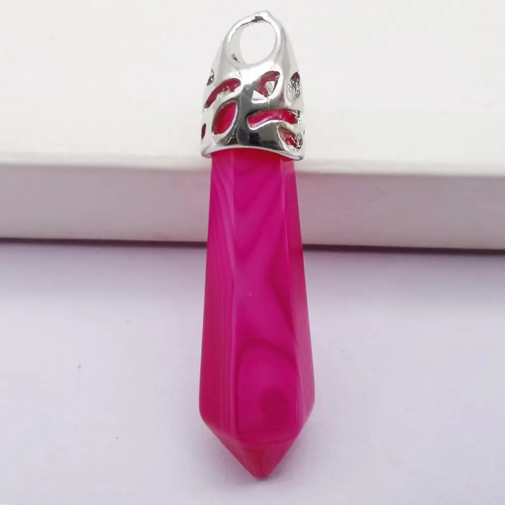 8x38 мм красный Карнелиан с прожилками драгоценного камня столб кулон ювелирные