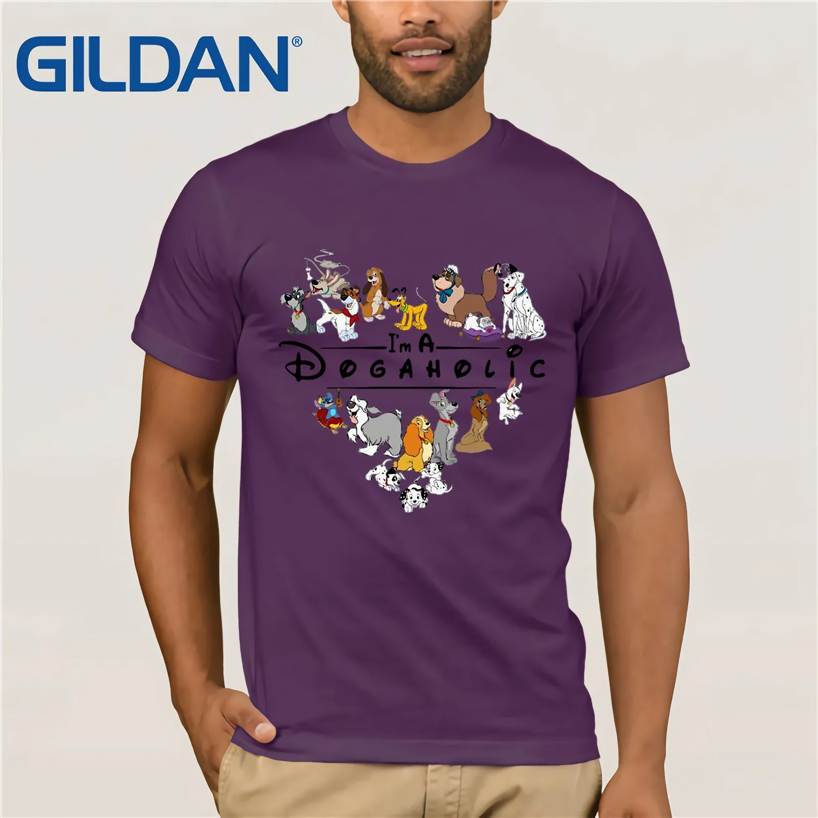 I'm A Dogaholic T-Shirt Мужская футболка с коротким рукавом е-образная Летняя женская