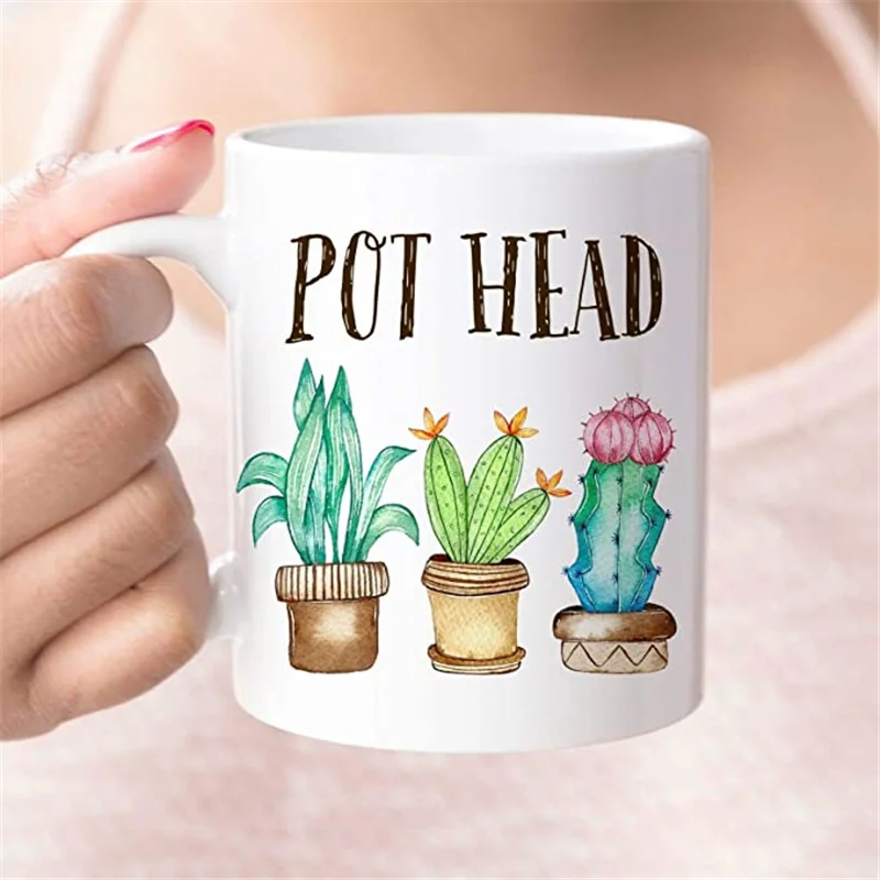 Забавный горшок для растений кофейная кружка микроволновой печи и посудомоечной