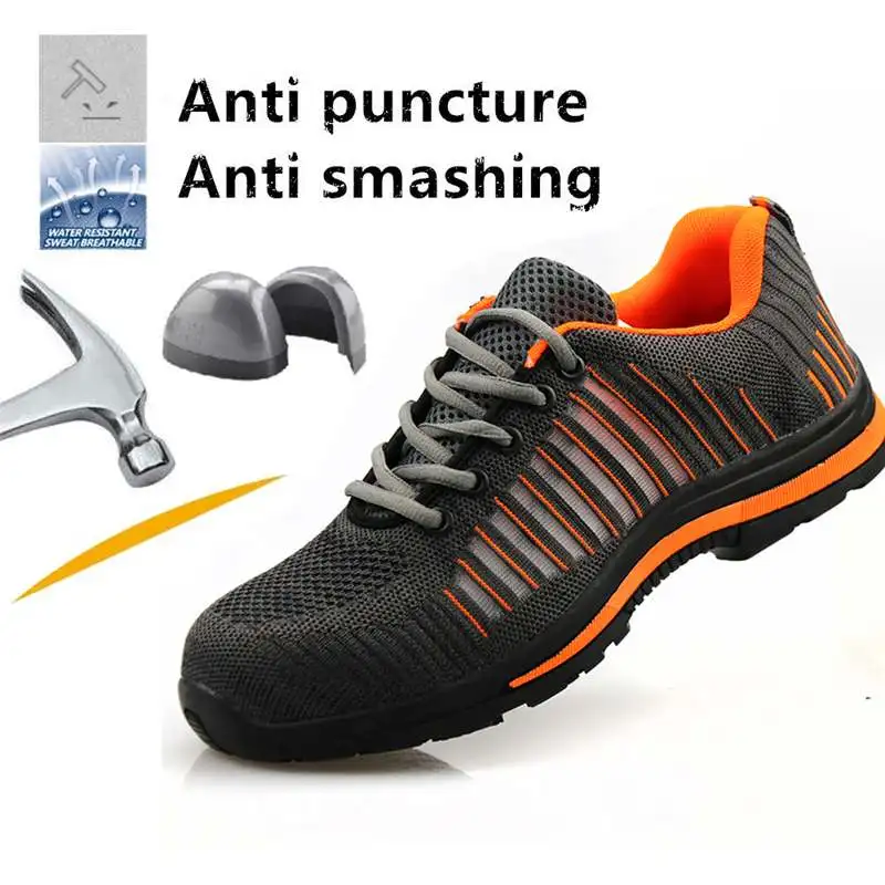 AtreGo Для Мужчин's Сталь носок легкиая пуленепробиваемая защитные ботинки с