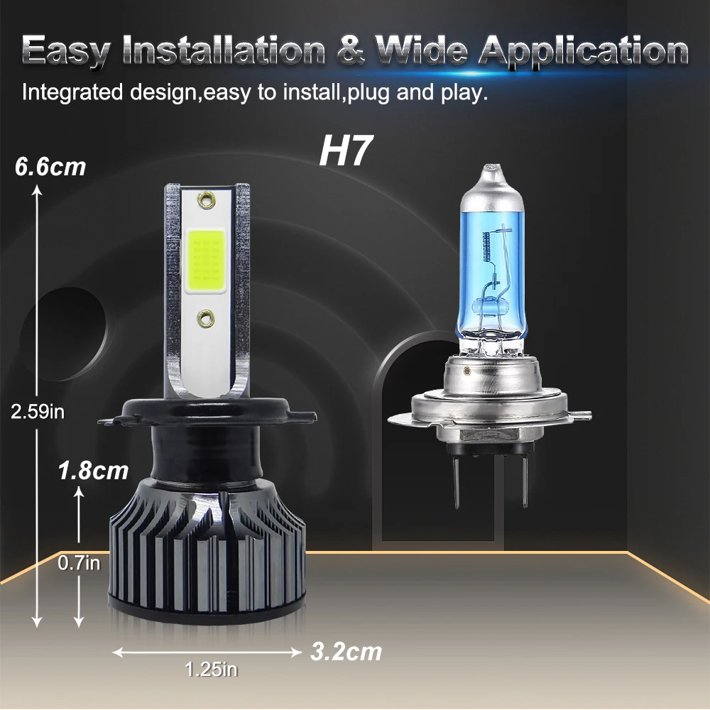 2 шт. P1 мини-светодиод машины фар H7 Led H4 лампы H8 H1 H3 H11 HB3 9005 HB4 9006 880 881 Авто