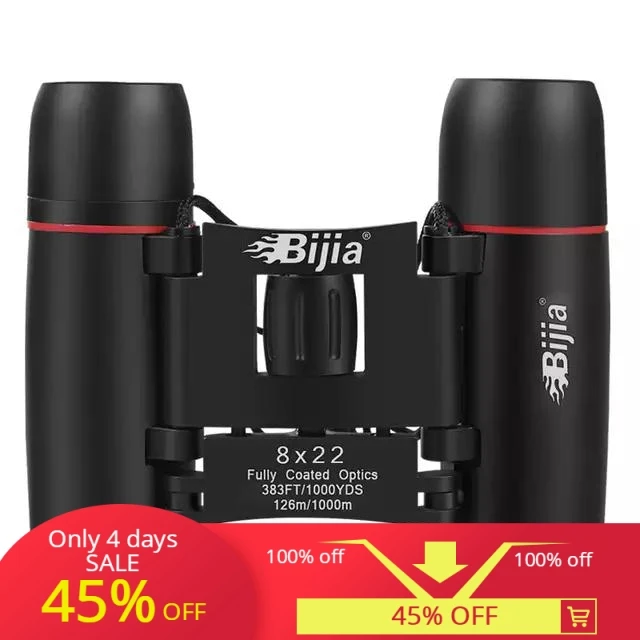 Складной мини бинокль BIJIA 8x22 Карманный Компактный телескоп очки для охоты