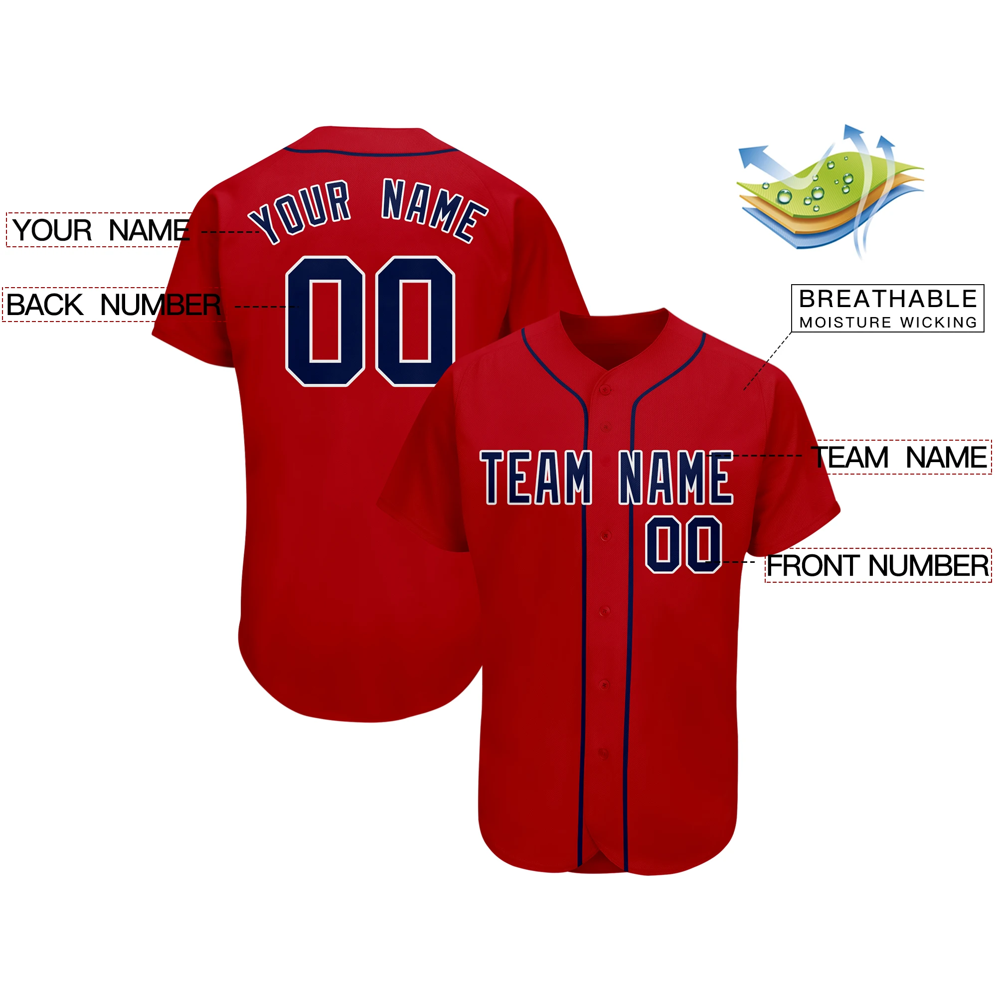 Custom Baseball Jersey Personali Sewing Your Team Name/Number/Logo Outdoor Softball Match Training Sport Shirt For Men/Youth