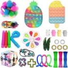 Набор игрушек антистресс для взрослых и детей, пузырьки с эффектом пузырька, мраморные рельефные подарочные наборы