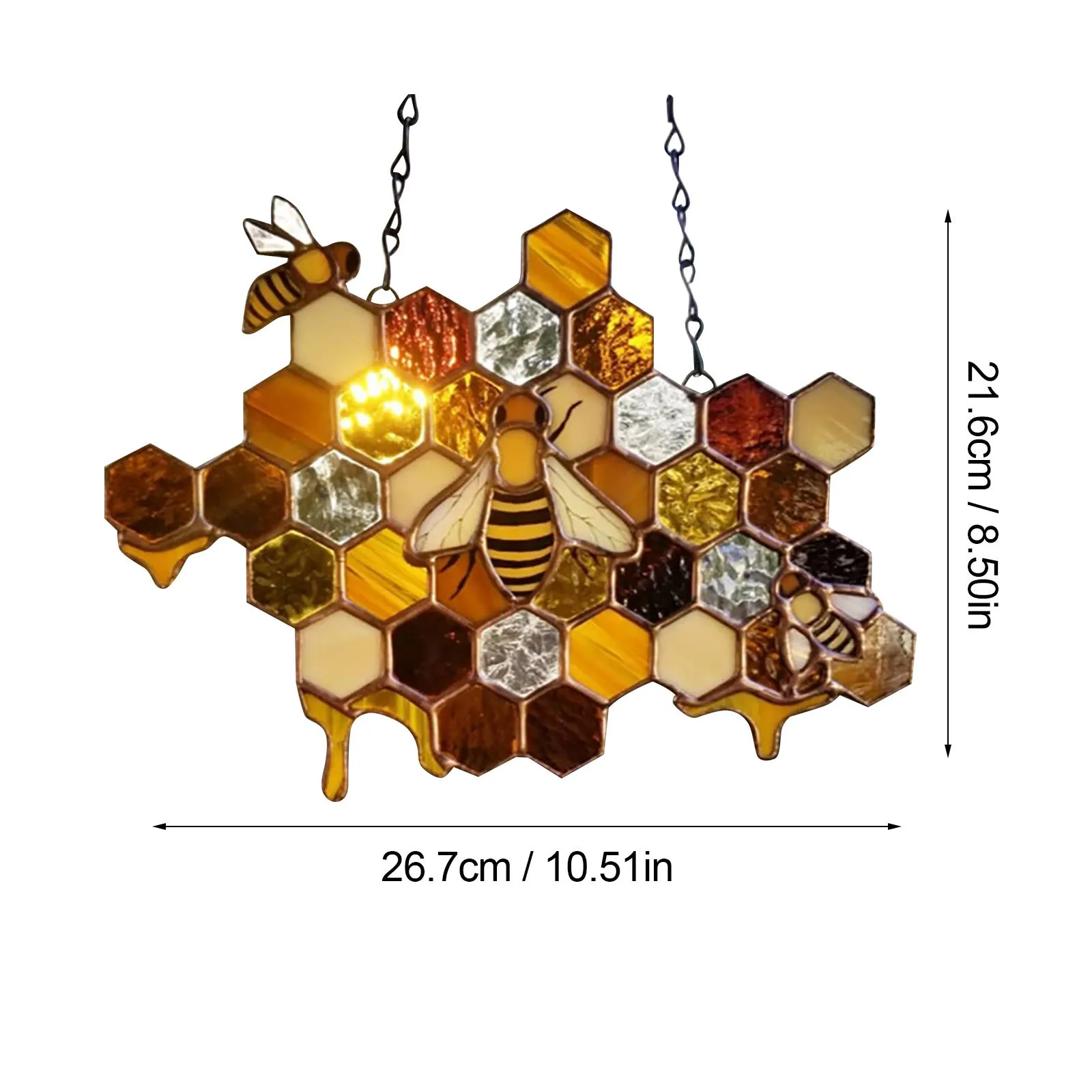 

Welcoming Spring Flower Bee Honeycomb Cells Pendant Lightweight Honeycomb Wasp Bee Ornament Door Window Wall Hanger