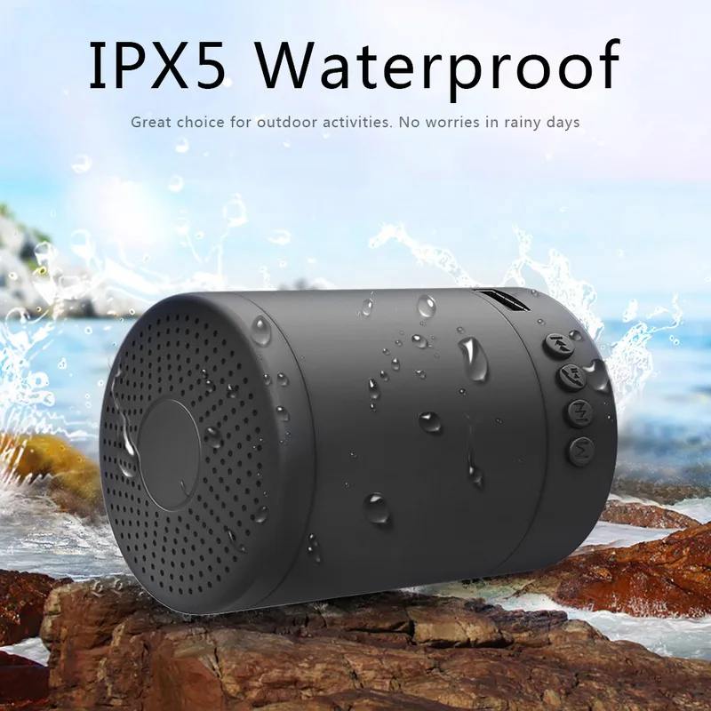 

Mini Portable Subwoofer Wireless Bluetooth Speaker Waterproof Dwire HD Outdoor Stereo Sound Column Supports USB 2021 new