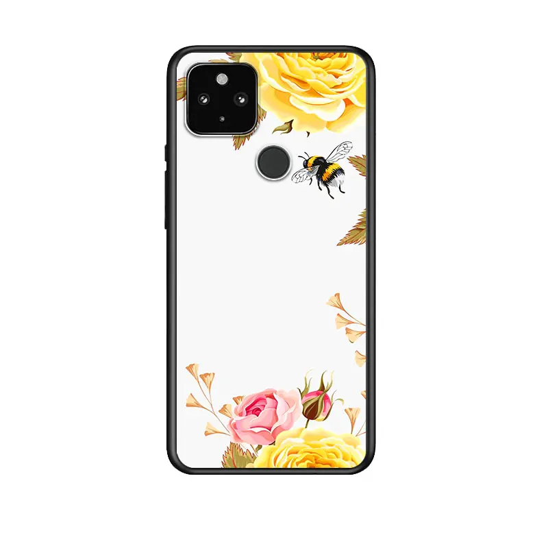 

Bee Art Cute for Google Pixel 5 Pixel 4a 5G Pixel 4a Pixel 4 Pixel 4 XL Silicone Soft Black Phone Case Cover