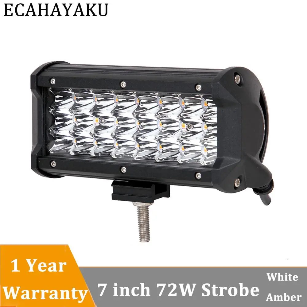 ECAHAYAKU 2x6 5 дюймов 72 Вт 3 ряда точечный светодиодный светильник 12 в 24 В для