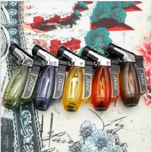 Ветрозащитный локоть двойной прямой пламя креативный 2 Видимый Бутан газовая