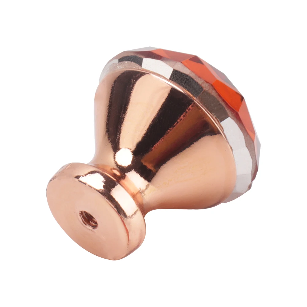 12 шт. розовое золото 30 мм Алмазный хрустальные ручки для шкафа Кухня дверные