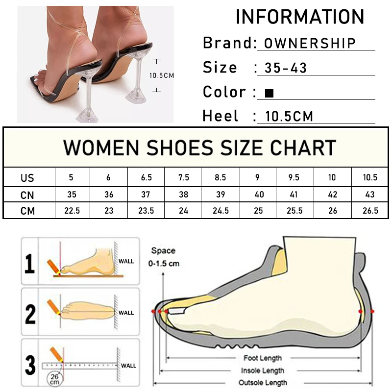 

2021 Women Transparent Sandals Woman Square Toe Pumps Women's Ankle Strap High Heels Ladies Slides Female Party Shoes Summer