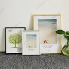Металлическая рамка для картин для стен, Классическая Минималистичная настольная фоторамка для картин, рамки для сертификатов Pleixglass
