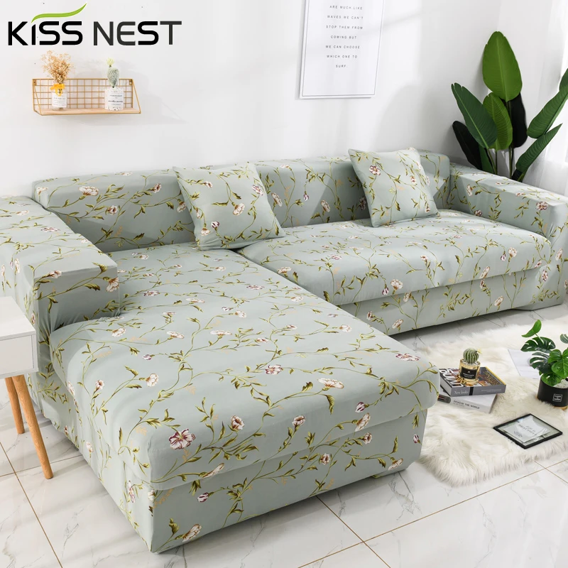 

Printed Sofa Cover Elastic for Living Room Chaise Lounge Couch Cover 1 2 3 4 Seater Adjustable