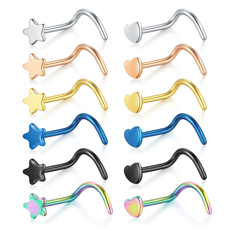 Кольца для пирсинга с фианитами украшения бриллиантовые шпильки в форме звезды