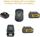 Адаптер аккумулятора Mt20Dl для Makita 18 в Bl1830 Bl1860 Bl1815, литий-ионный аккумулятор для Dewalt 18 в 20 в Dcb200, литий-ионный аккумулятор, настенный светильник