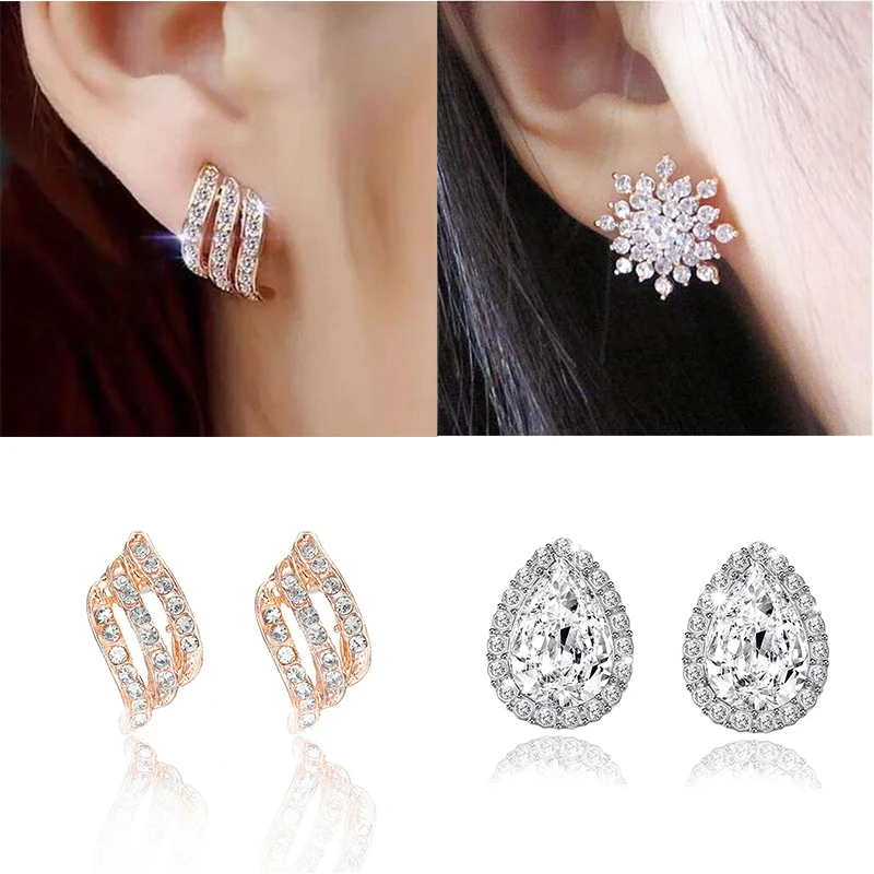 Корейские модные элегантные Кристальные сережки 2019 геометрические новые Bijoux