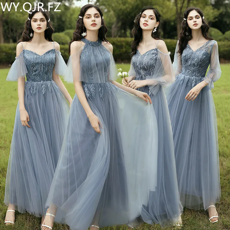 JYX 88108 # платье подружки невесты длинное серое синее красное винно коричневое