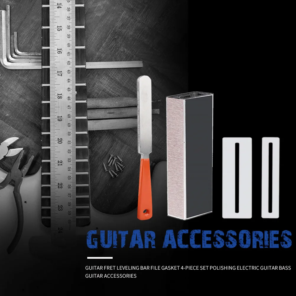 

4 шт для электрической бас-гитары Акустическая гитара инструменты для ремонта струнных инструментов для ремонта С ЛАД уравнитель файл музы...