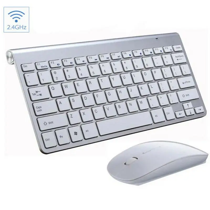 

Newest 2.4G Wireless Silent Keyboard And Mouse Mini Multimedia Full-size Keyboard Mouse Combo Set For Notebook Laptop Desktop PC