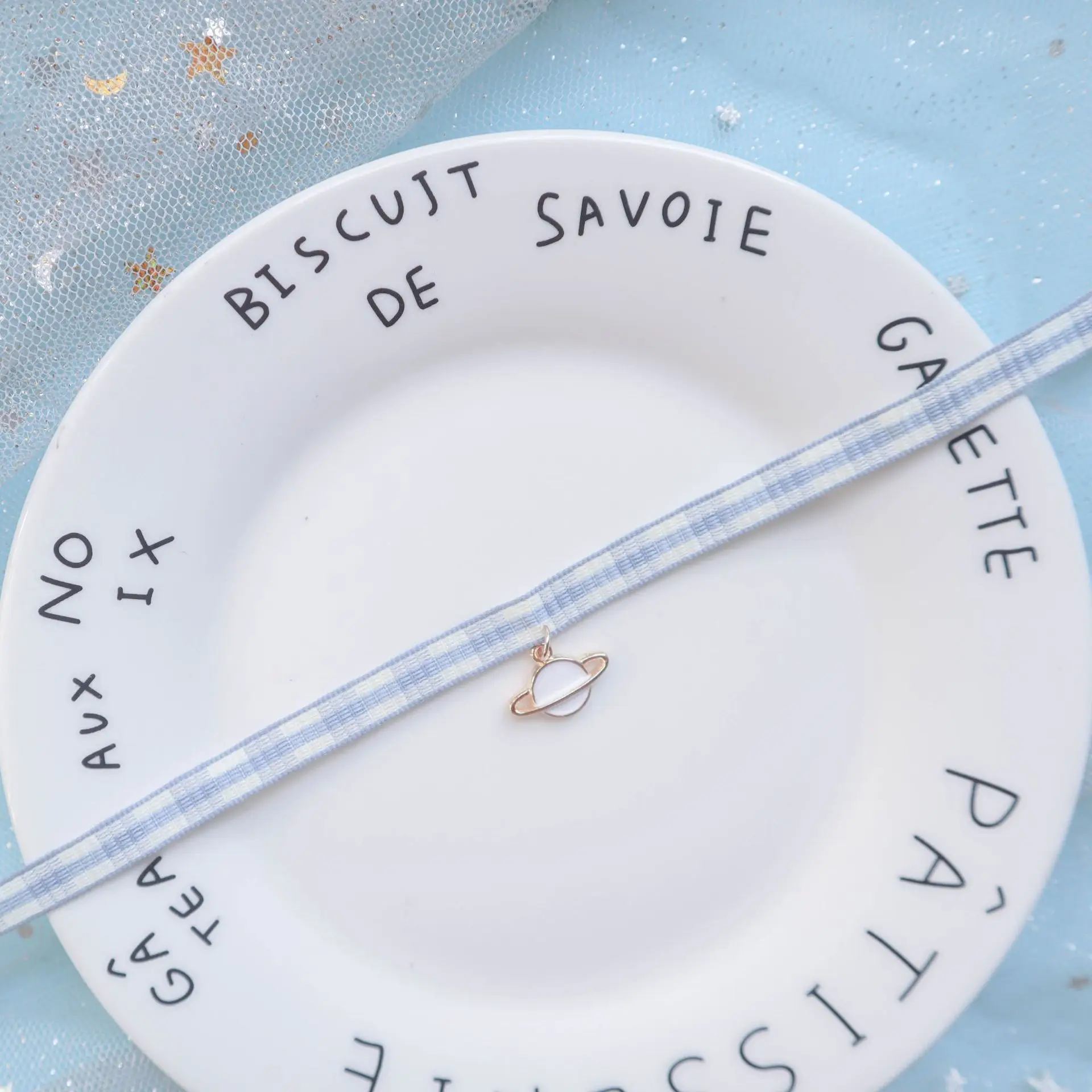 DoreenBeads модный розовый/синий решетки ключица цепочка Ожерелье для женщин с бантом