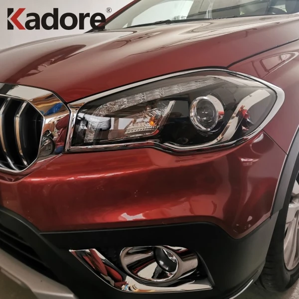 Для Suzuki S-cross scross facelift SX4 передний головной светильник лампа детектор рамка палка Стайлинг хромированная крышка отделка запчасти