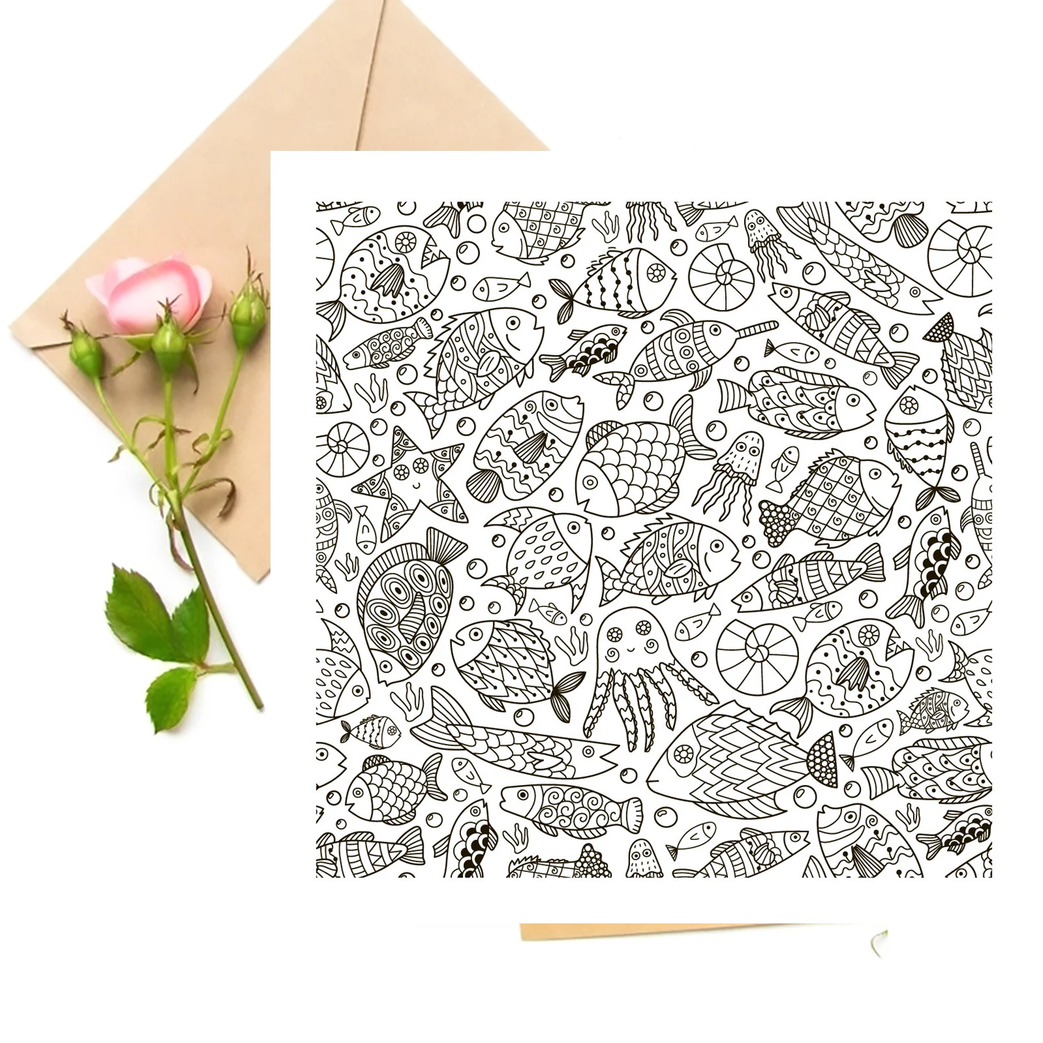

Different Fishes Background Clear Stamps For DIY Scrapbooking Card Making Stamps Fun Decoration Supplies