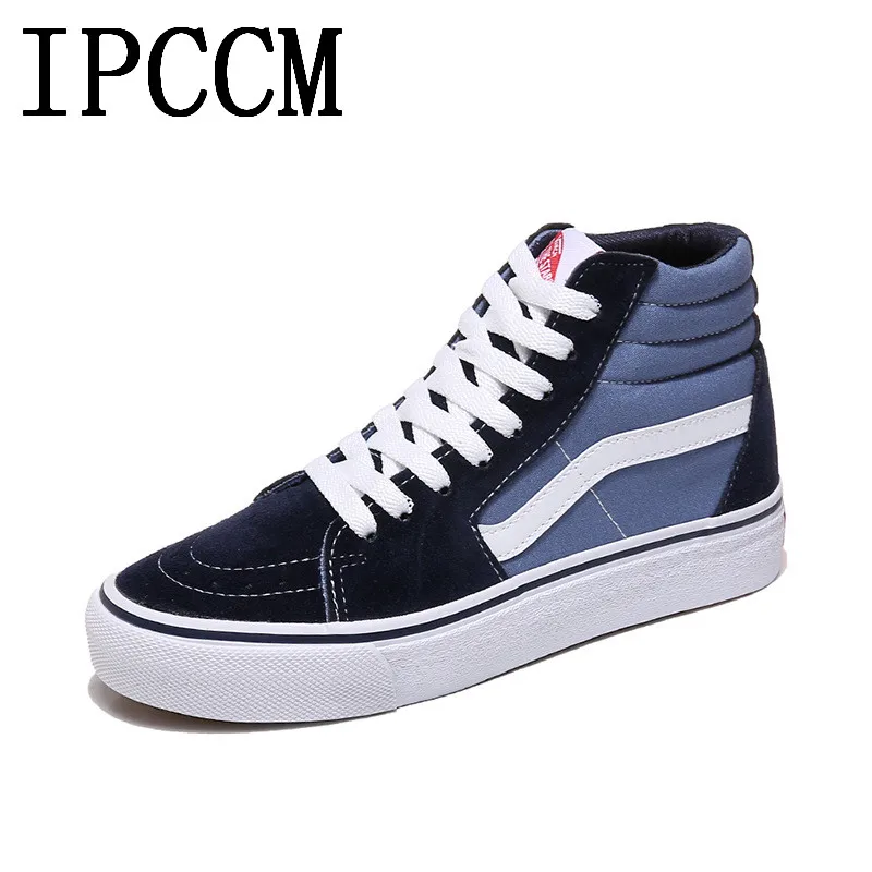 South Korean ins super hot skateboard shoes students versatile couple high top canvas winter street casual |