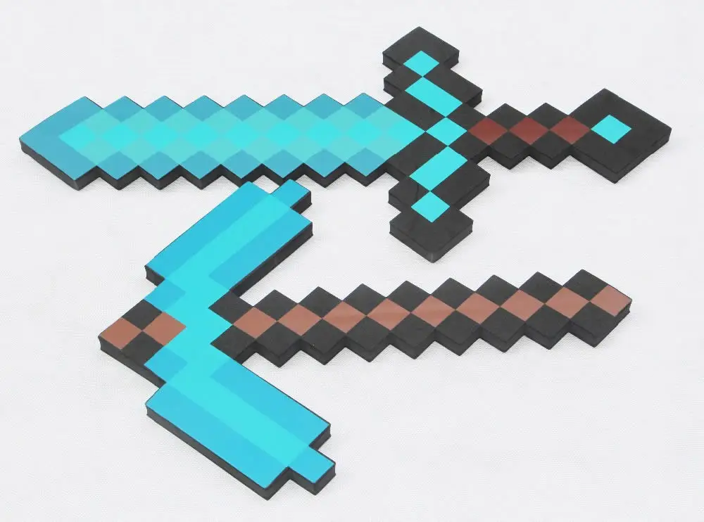 60 см Высокое качество Безопасный EVA мечи идеально Minecraftedt мечи со стразами с длинными Ножи экшн вечерние игрушки рождественские подарки для детей
